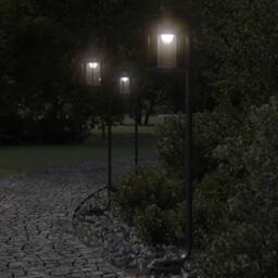 Berkfield Home Outdoor Floor Lamps 3pcs Black 100 cm Stainless Steel