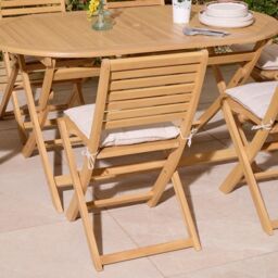 Rowlinsons Ashdown Six Seater Oval Wooden Dining Set in Brown - thumbnail 6