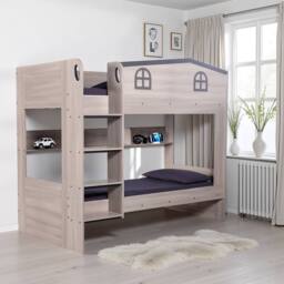 Seconique Hector Bunk Bed in Grey - Size: Single