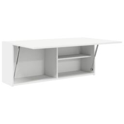 Berkfield Home Bathroom Wall Cabinet White 100x25x40 cm Engineered Wood - Size: 100 x 25 x 40 cm - thumbnail 5