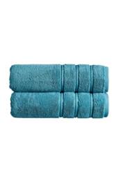 CHRISTY 'Antalya' 100% Turkish Cotton 2 Piece Luxury Bath Towel Set in Blue - thumbnail 1