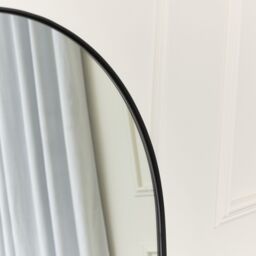Melody Maison Large Black Arched Leaner Mirror 150cm X 60cm - Size: 150 cm X 60 cm - thumbnail 6