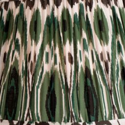 Ruma Green Ikat Patterned Pleated Tapered Shade for Floor Lamps - Size: 18 inches - thumbnail 3