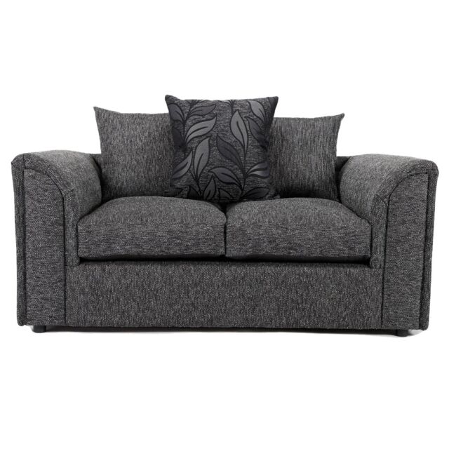 Furnishings For Less UK Byron Dundee Chenille Fabric 2 Seater Sofa Scatter Back Grey or Light Grey - image 1
