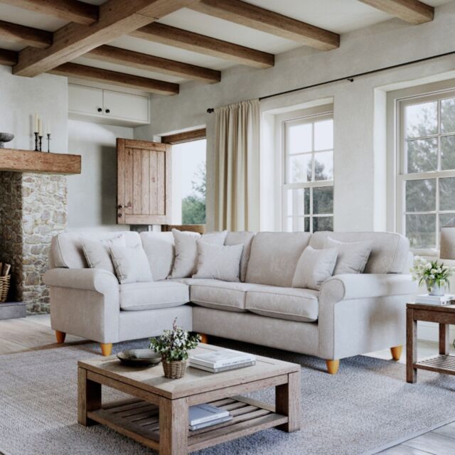 The Great Sofa Company Flora 1 Corner 2 Sofa Glory Pearl in Light Beige - image 1
