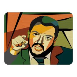 Benjamin Tate Design cubism art style, politician Designer Blanket in Natural - Size: 120 cm x 150 cm - thumbnail 1