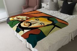 Benjamin Tate Design cubism art style, politician Designer Blanket in Natural - Size: 120 cm x 150 cm - thumbnail 4