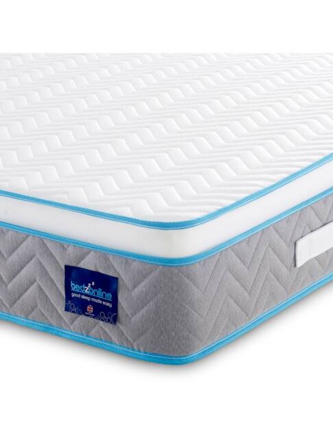 Bedzonline 3FT Single Hybrid Maxi Cool Prime Mattress - 5-Zone Pocket Springs & Memory Foam in Off-White - image 1