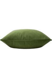 Paoletti Sunningdale Plain Velvet Cushion in Olive - Size: 50 cm x 50 cm - thumbnail 2