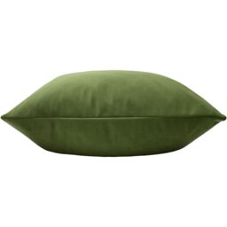 Paoletti Sunningdale Plain Velvet Cushion in Olive - Size: 50 cm x 50 cm - thumbnail 3