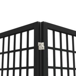 Berkfield Home Folding 6-Panel Room Divider Japanese Style 240x170 cm Black - thumbnail 5