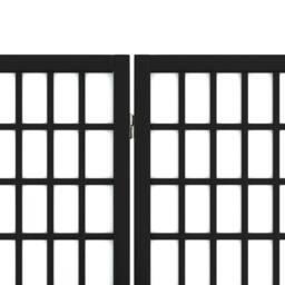 Berkfield Home Folding 6-Panel Room Divider Japanese Style 240x170 cm Black - thumbnail 6