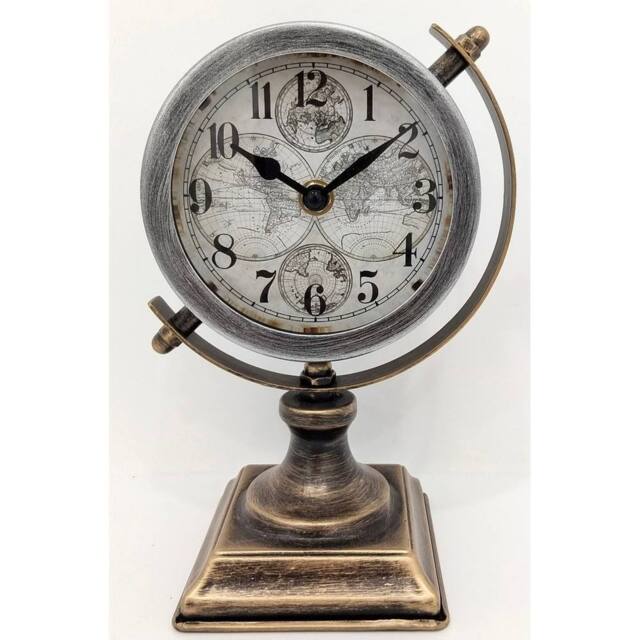 Minster 22cm Table Clock for Living Room/Hallway/Dining Room - Metal in Bronze - image 1