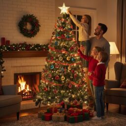 Shatchi 6FT Alaskan Pine Green Artificial Christmas Tree Bushy 550 Tips Xmas Decorations - thumbnail 9