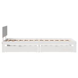 Berkfield Home Decorative Bed Frame with Drawers without Mattress White 90x200 cm - thumbnail 5