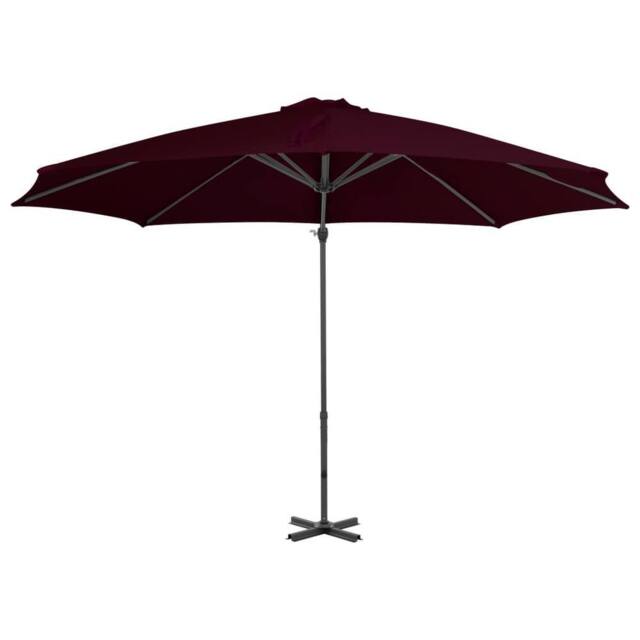 Berkfield Home Cantilever Umbrella with Aluminium Pole Red 300 cm in Wine - image 1