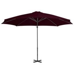 Berkfield Home Cantilever Umbrella with Aluminium Pole Red 300 cm in Wine - thumbnail 1