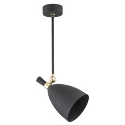 Netlighting Charlotte Single Spotlight Black Structure Brass Elements - thumbnail 2