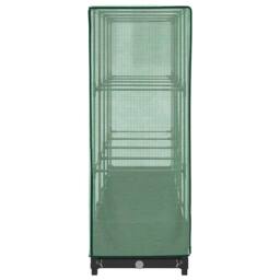Berkfield Home Raised Bed with Greenhouse Cover Rattan Look 160x40x123 cm in Black - Size: 160 x 40 x 123 cm - thumbnail 5