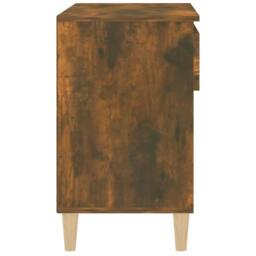 Berkfield Home Shoe Cabinet Smoked Oak 70x36x60 cm Engineered Wood in Brown - Size: 70 x 36 x 60 cm - thumbnail 8