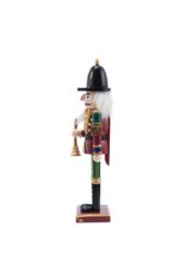 Living and Home Wooden Nutcracker Soldier Figurine Christmas Ornament in Yellow - thumbnail 5