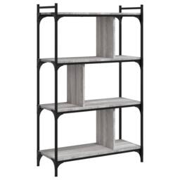 Berkfield Home Bookcase 4-Tier Grey Sonoma 76x32x123 cm Engineered Wood - Size: 76 x 32 x 123 cm - thumbnail 6
