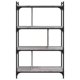 Berkfield Home Bookcase 4-Tier Grey Sonoma 76x32x123 cm Engineered Wood - Size: 76 x 32 x 123 cm - thumbnail 4