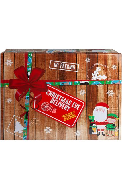 VFM e-Store Christmas Eve Box Favour Boxes, for Xmas in Brown - image 1