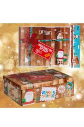 VFM e-Store Christmas Eve Box Favour Boxes, for Xmas in Brown - thumbnail 2