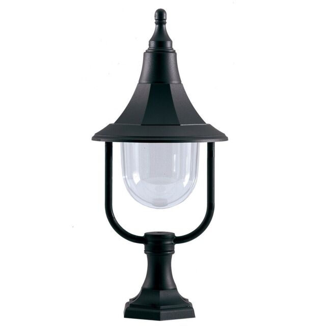 Loops Outdoor IP44 1 Bulb Wall Ground Pedestal Black Polycarbonate LED E27 100W