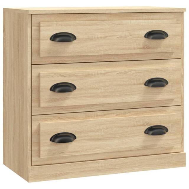 Berkfield Home Sideboard Sonoma Oak 70x35.5x67.5 cm Engineered Wood in Light Tan - image 1