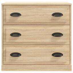 Berkfield Home Sideboard Sonoma Oak 70x35.5x67.5 cm Engineered Wood in Light Tan - thumbnail 4