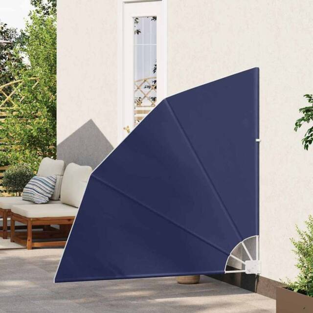 Berkfield Home Modern Balcony Privacy Screen Folding Manual Navy blue 140 x 140 - image 1
