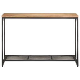 Berkfield Home Console Table 110x35x75 cm Solid Acacia Wood in Brown - Size: 110 x 35 x 75 cm - thumbnail 2