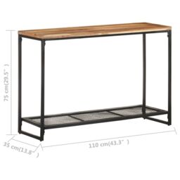 Berkfield Home Console Table 110x35x75 cm Solid Acacia Wood in Brown - Size: 110 x 35 x 75 cm - thumbnail 6