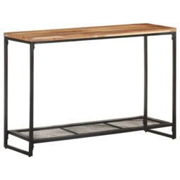 Berkfield Home Console Table 110x35x75 cm Solid Acacia Wood in Brown - Size: 110 x 35 x 75 cm - thumbnail 1