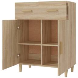 Berkfield Home Sideboard Sonoma Oak 69.5x34x90 cm Engineered Wood in Light Tan - thumbnail 4
