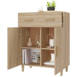 Berkfield Home Sideboard Sonoma Oak 69.5x34x90 cm Engineered Wood in Light Tan - thumbnail 7