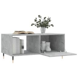 Berkfield Home Coffee Table Concrete Grey 90x50x40 cm Engineered Wood - Size: 90 x 50 x 40 cm - thumbnail 4