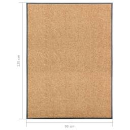 Berkfield Home Pliable Doormat Washable Cream 90x120 cm - thumbnail 6