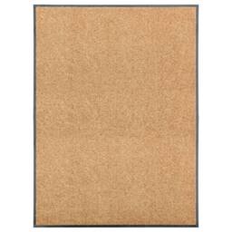 Berkfield Home Pliable Doormat Washable Cream 90x120 cm - thumbnail 2