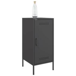 Berkfield Home Sideboards 2 pcs Black 36x39x79 cm Steel - Size: 36 x 39 x 79 cm - thumbnail 4