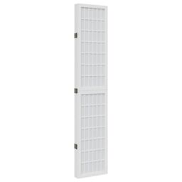 Berkfield Home Room Divider 5 Panels White Solid Wood Paulownia - thumbnail 5
