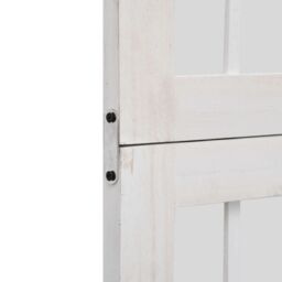 Berkfield Home Room Divider 5 Panels White Solid Wood Paulownia - thumbnail 6