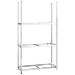 Berkfield Home 3-Layer Tire Racks 2 pcs Silver 110x40x200 cm Steel - Size: 110 x 40 x 200 cm - thumbnail 4
