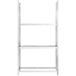 Berkfield Home 3-Layer Tire Racks 2 pcs Silver 110x40x200 cm Steel - Size: 110 x 40 x 200 cm - thumbnail 5