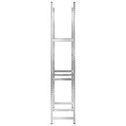 Berkfield Home 3-Layer Tire Racks 2 pcs Silver 110x40x200 cm Steel - Size: 110 x 40 x 200 cm - thumbnail 6