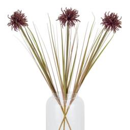 Wyld Haus Set of 3 Burgundy Aster Spider Chrysanthemum Artificial Stems 80 cm - thumbnail 2