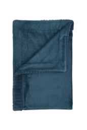 Catherine Lansfield 'Velvet & Faux Fur' Throw in Teal - Size: 150 cm x 200 cm - thumbnail 5