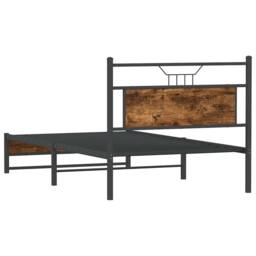 Berkfield Home Decorative Bed Frame without Mattress Smoked Oak 107x203 cm Engin in Brown - thumbnail 8